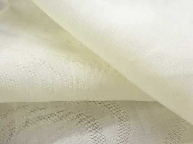  アンティーク　本麻透かし織　流水模様長襦袢